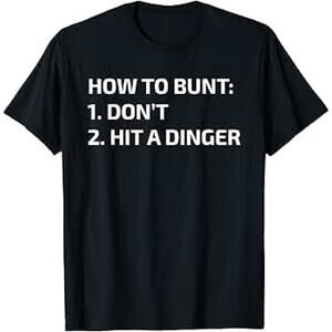 BSBL Lifestyle‎ 101 "How to Bunt" Graphic Men's T-Shirt Black - Size L